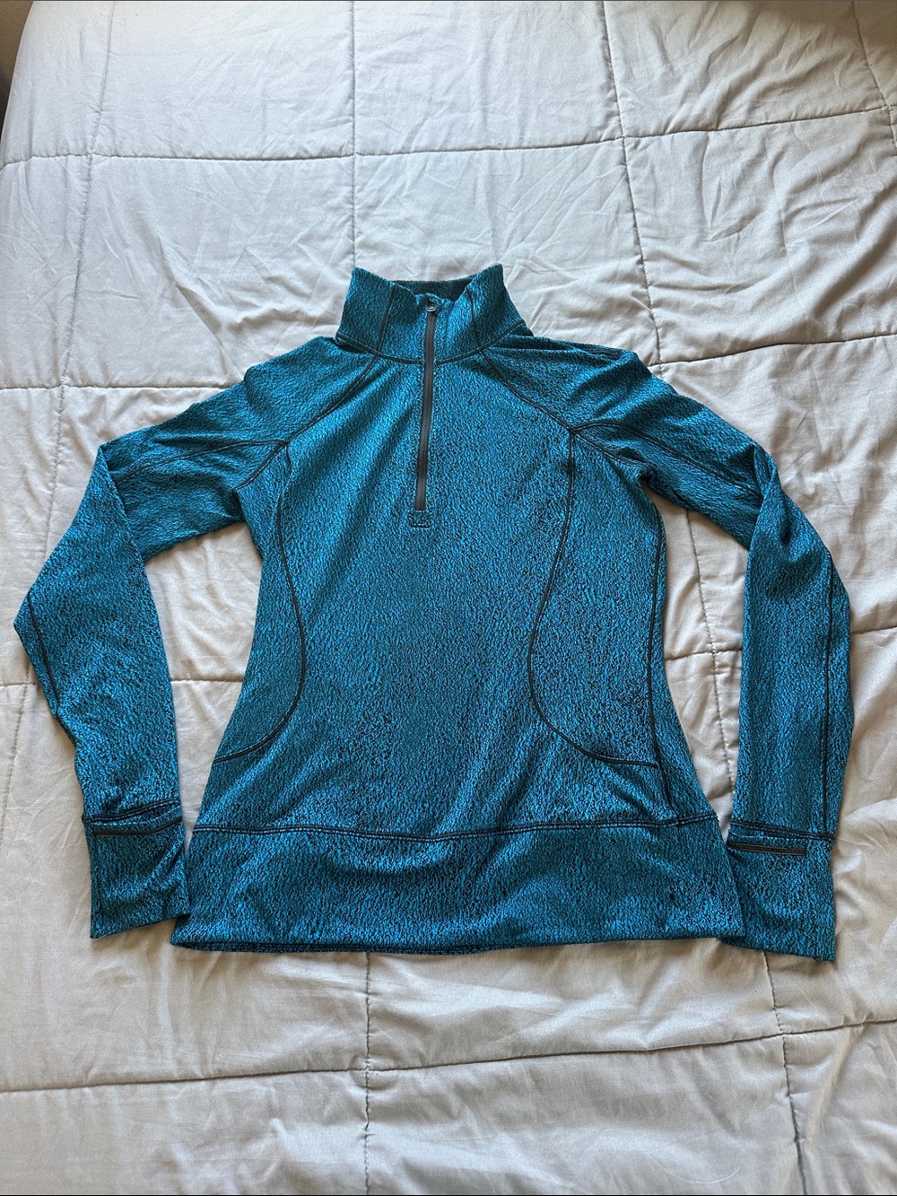 Lululemon Teal Quarter-Zip Active Pullover